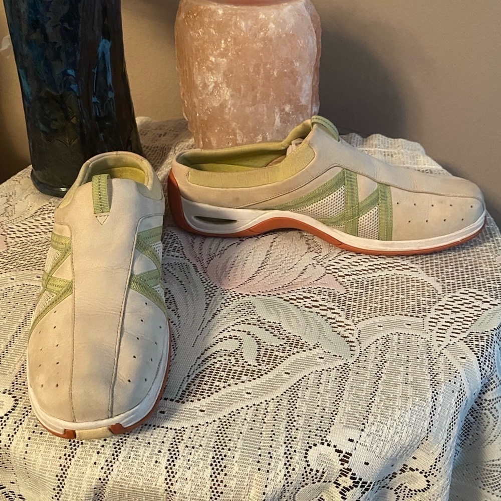 Cole Haan NikeAir Green/Orange Slides